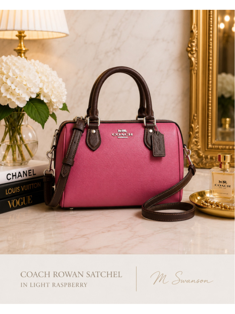 NEW Coach Rowan Satchel Light Raspberry Multi Crossgrain Leather CH317 | NWOT